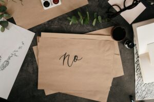 saying no